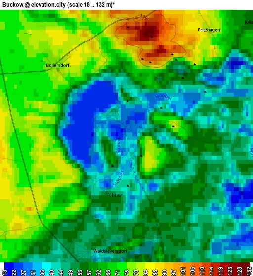 Buckow elevation map