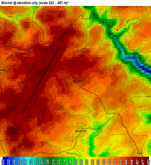 Büchel elevation map