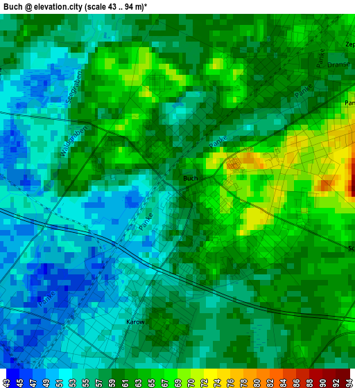 Buch elevation map