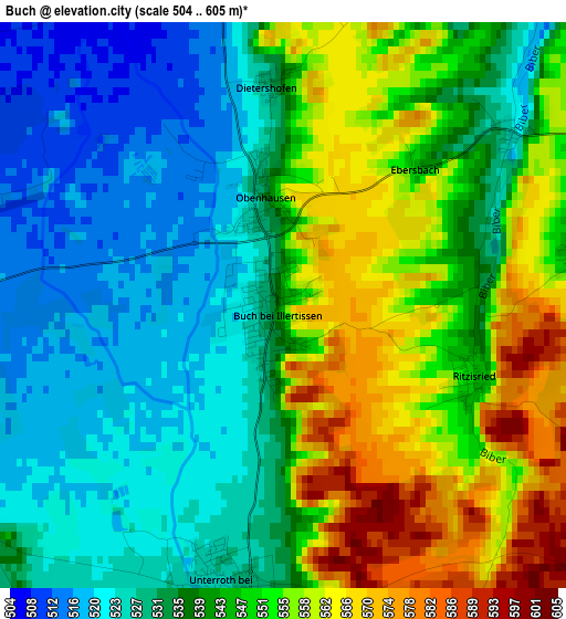 Buch elevation map