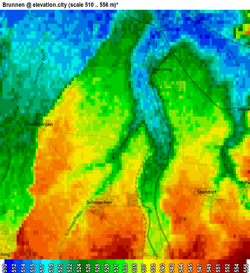 Brunnen elevation map