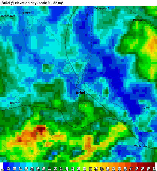 Brüel elevation map