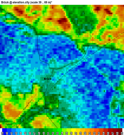 Brück elevation map