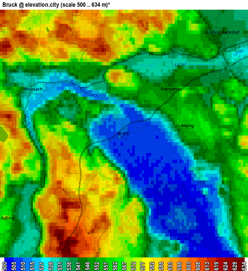 Bruck elevation map