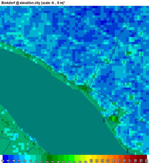 Brokdorf elevation map