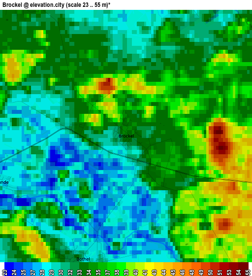 Brockel elevation map