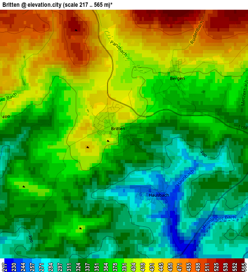 Britten elevation map