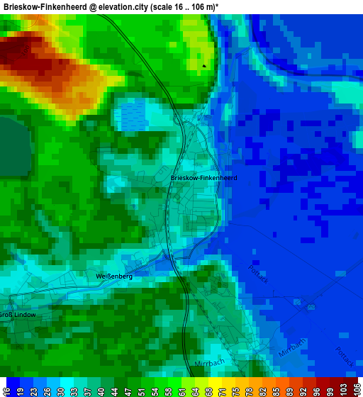 Brieskow-Finkenheerd elevation map