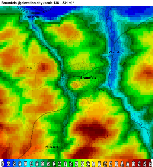 Braunfels elevation map