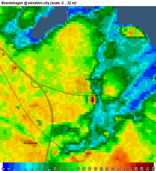 Brandshagen elevation map