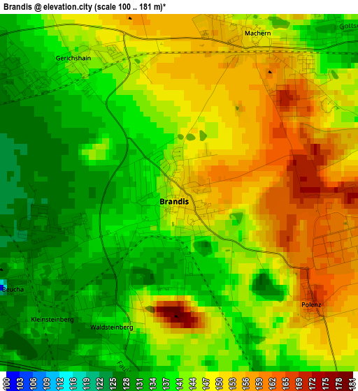 Brandis elevation map