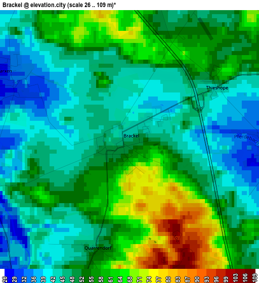 Brackel elevation map