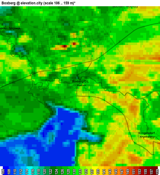 Boxberg elevation map