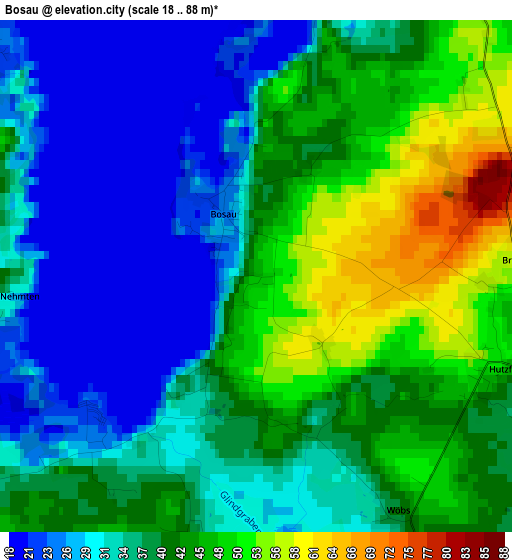 Bosau elevation map