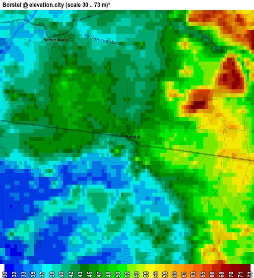 Borstel elevation map