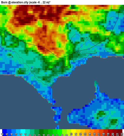 Born elevation map