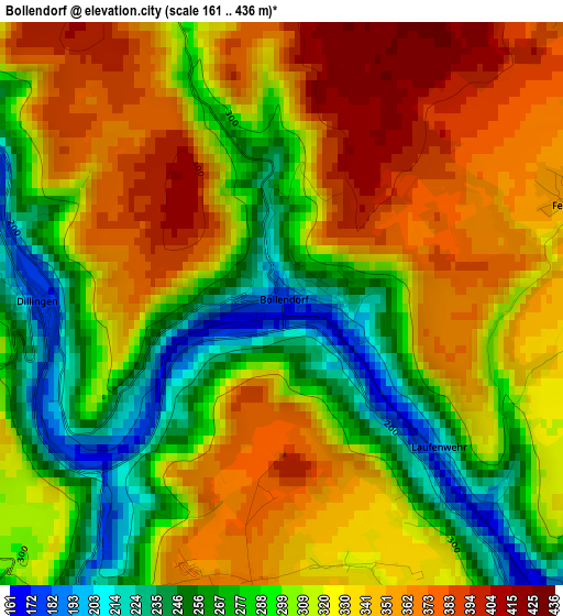 Bollendorf elevation map