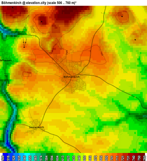 Böhmenkirch elevation map