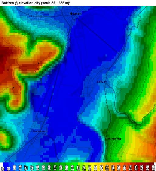 Boffzen elevation map