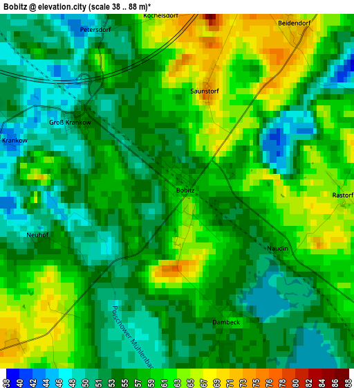 Bobitz elevation map