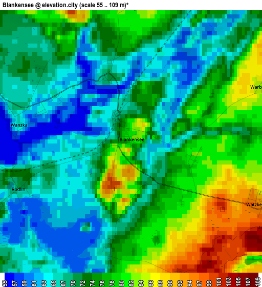 Blankensee elevation map