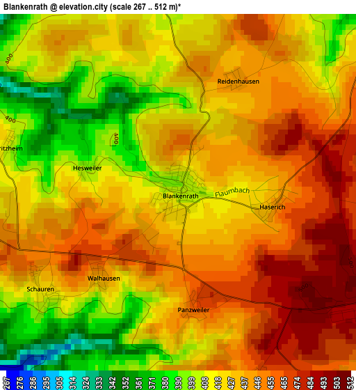 Blankenrath elevation map