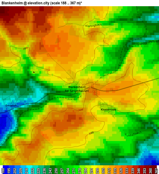 Blankenheim elevation map