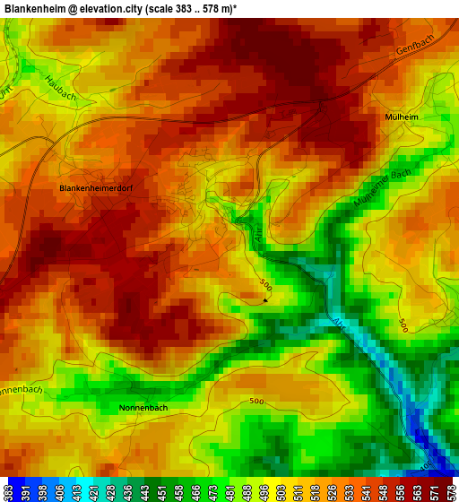 Blankenheim elevation map