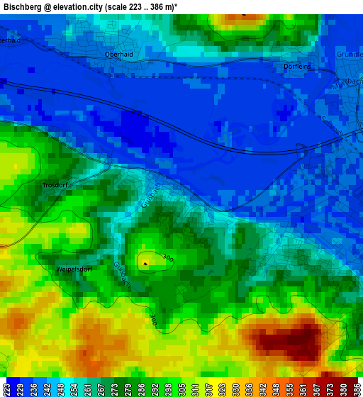 Bischberg elevation map