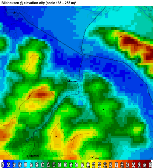 Bilshausen elevation map