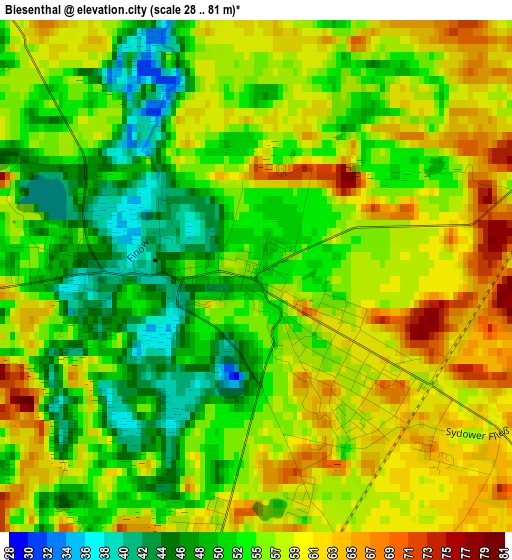 Biesenthal elevation map