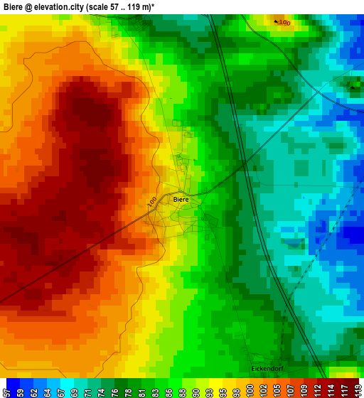 Biere elevation map