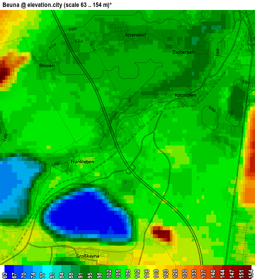 Beuna elevation map