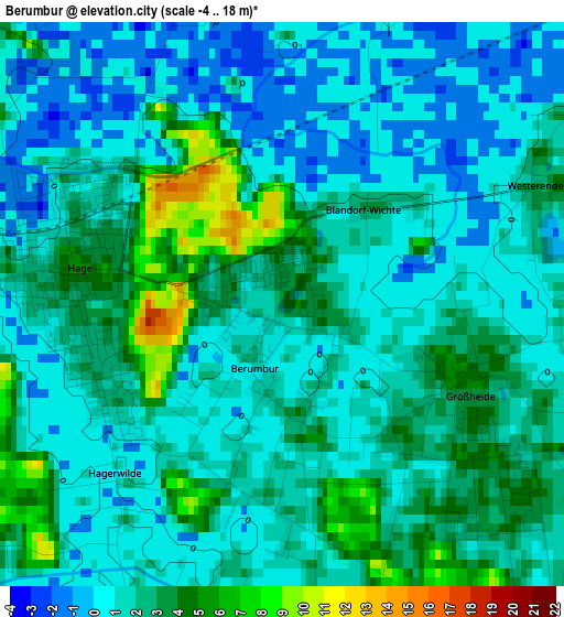 Berumbur elevation map