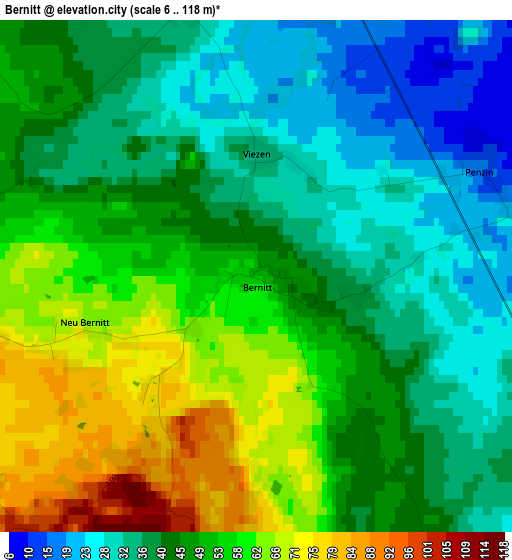 Bernitt elevation map