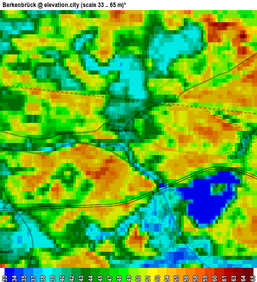 Berkenbrück elevation map