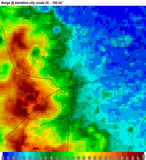 Berge elevation map