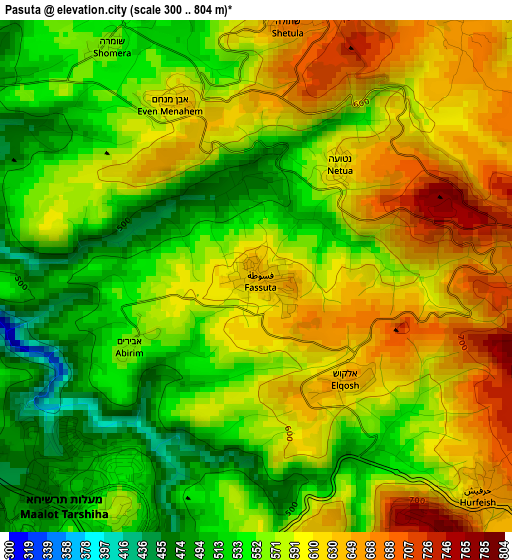 Pasuta elevation map
