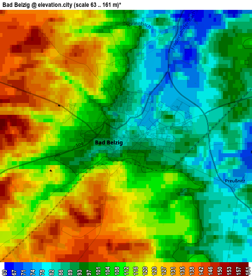 Bad Belzig elevation map