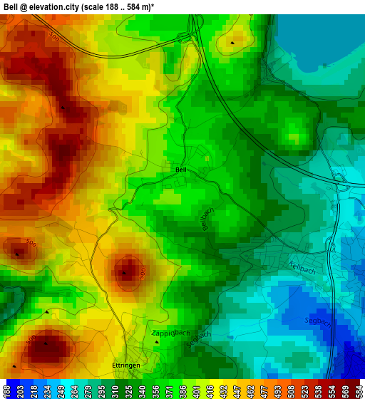 Bell elevation map