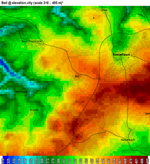 Bell elevation map