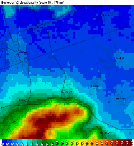 Beckedorf elevation map