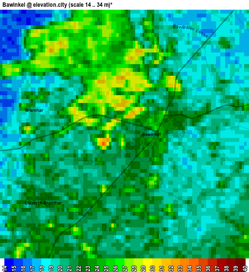 Bawinkel elevation map