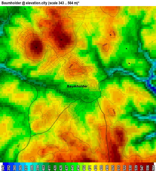 Baumholder elevation map