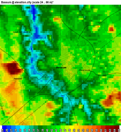 Bassum elevation map