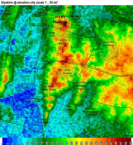 Elyakhin elevation map