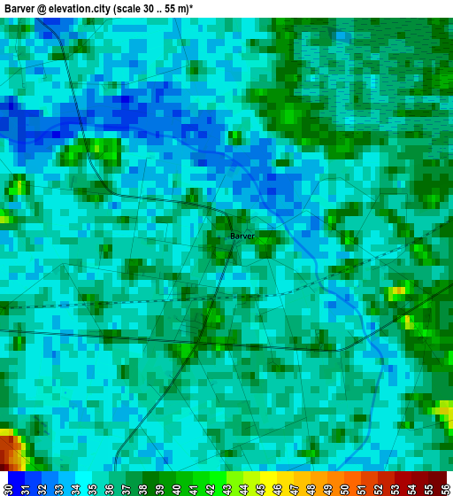 Barver elevation map