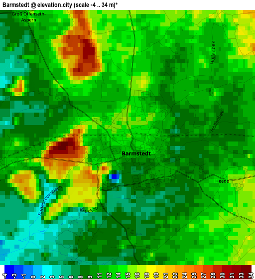 Barmstedt elevation map