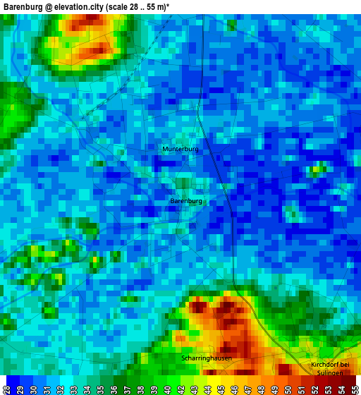 Barenburg elevation map