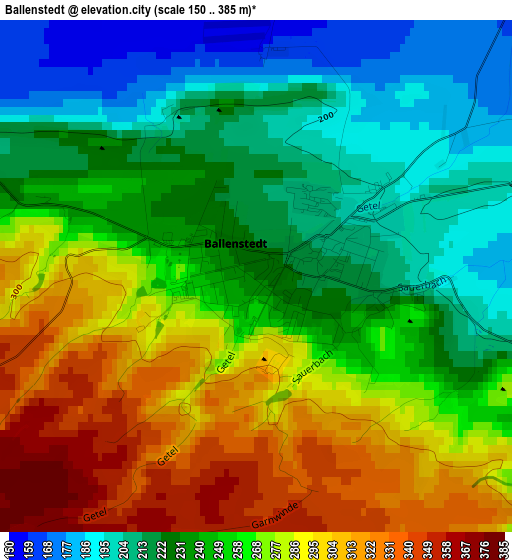 Ballenstedt elevation map